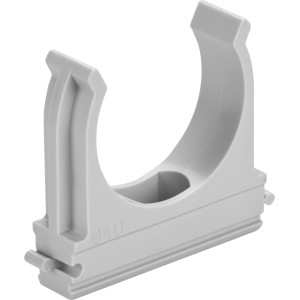 Graue Klemmschelle EUCSB40/80 EN40 zur Befestigung von Kabelkanälen, 80 Stück.