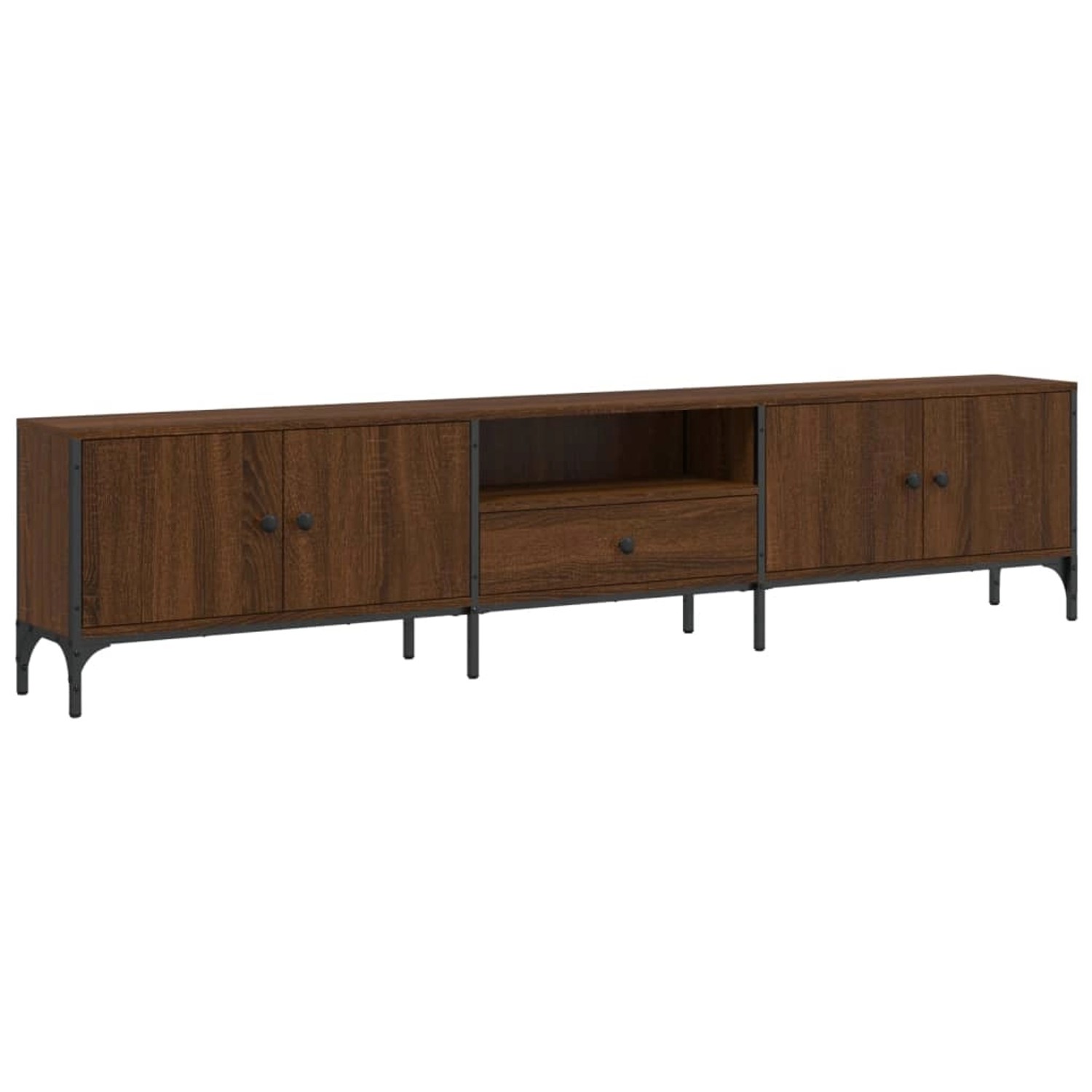 VidaXL TV-Schrank mit Schublade Braun Eiche 200x25x44 cm Holzwerkstoff günstig online kaufen