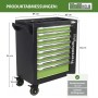 TRUTZHOLM Werkzeugwagen Premium Plus, leer, mit 8 Schubladen, mobil und abschließbar.