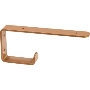 Metall Garderoben-Konsole 2er-Set in Matt-Gold, 8x20cm, zur Wandmontage von Regalböden und als Kleiderhaken.