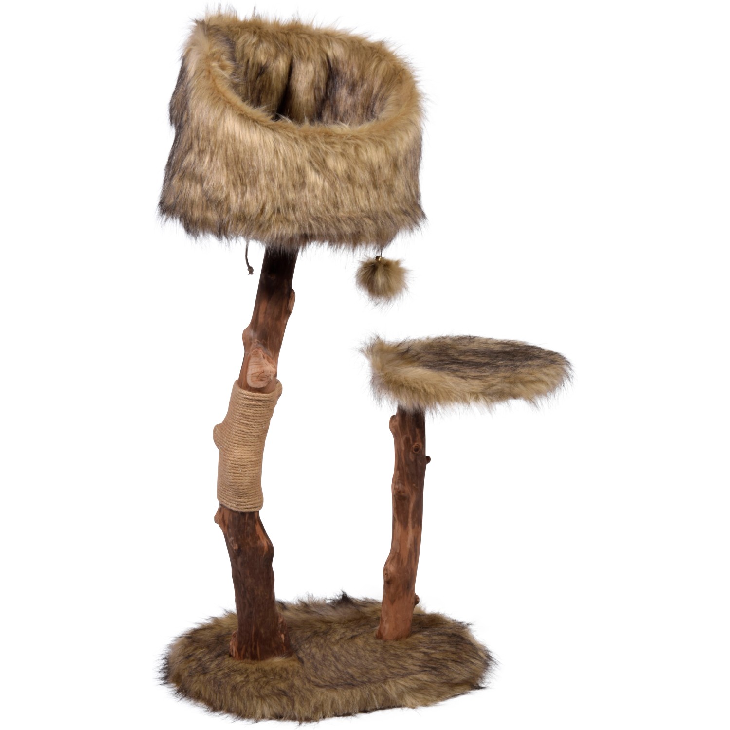 Dobar Design Katzenmöbel Sunny mit Kratzsäule, Liegeflächen und Spielball.