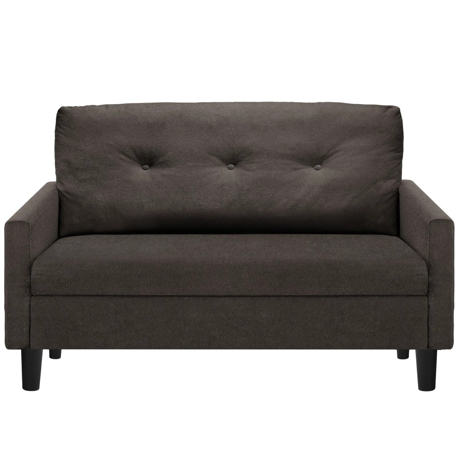 Tectake Sofa Viborg 2 Sitzer  300 kg Belastbar 15 cm Sitzpolster Mit Federkern  77 x 121 5 x 91 cm Grau