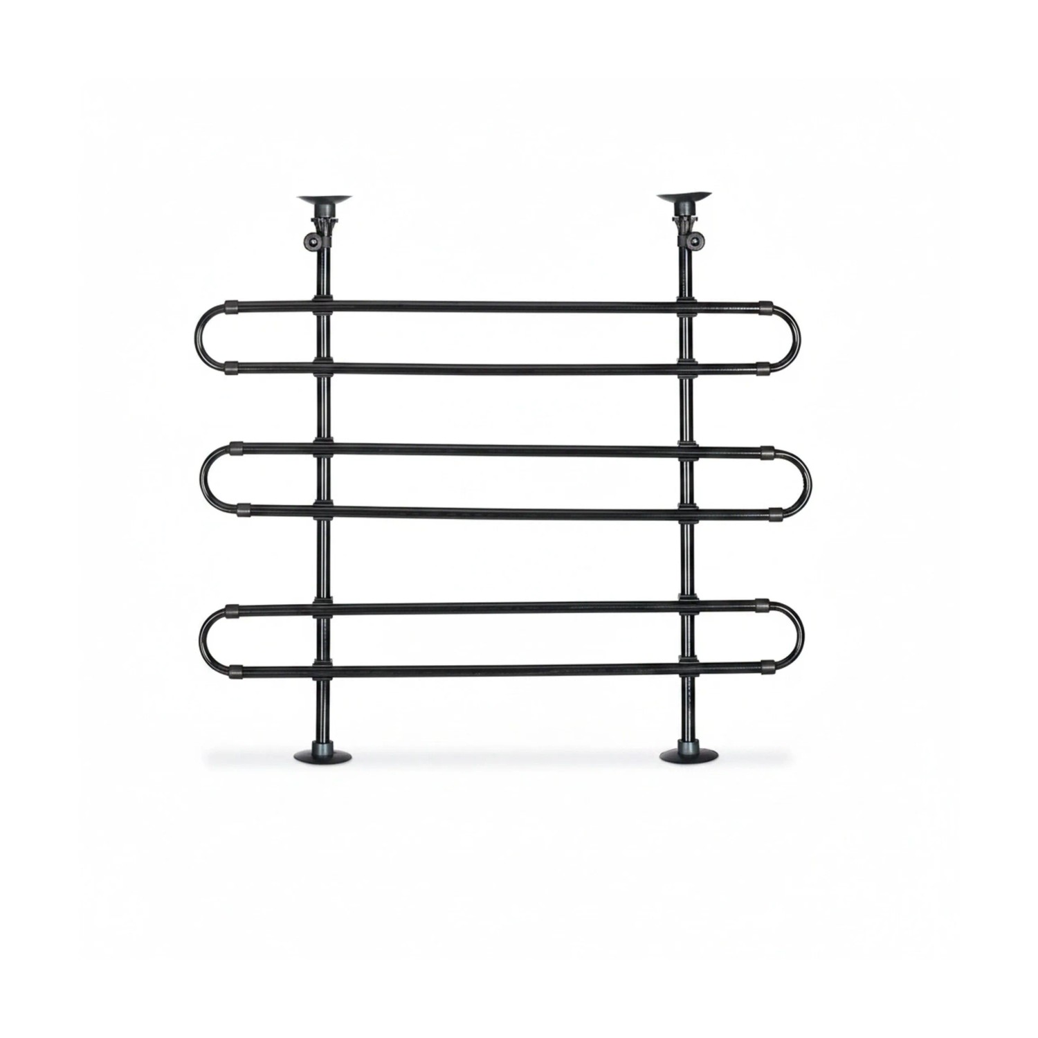 Relaxdays Hundegitter Stahl Kunststoff Schwarz Verstellbar 79 cm bis 120 cm x 83 cm bis 140 cm x 8 cm 3,6 kg