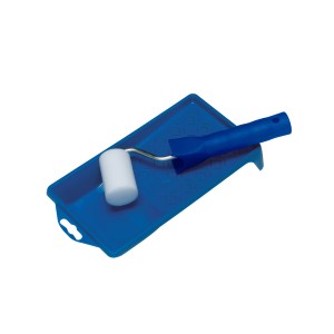 LUX Lackier-Set, 3-teilig: Farbwanne blau, Lackwalze und Bügel. Ideal zum Lackieren.