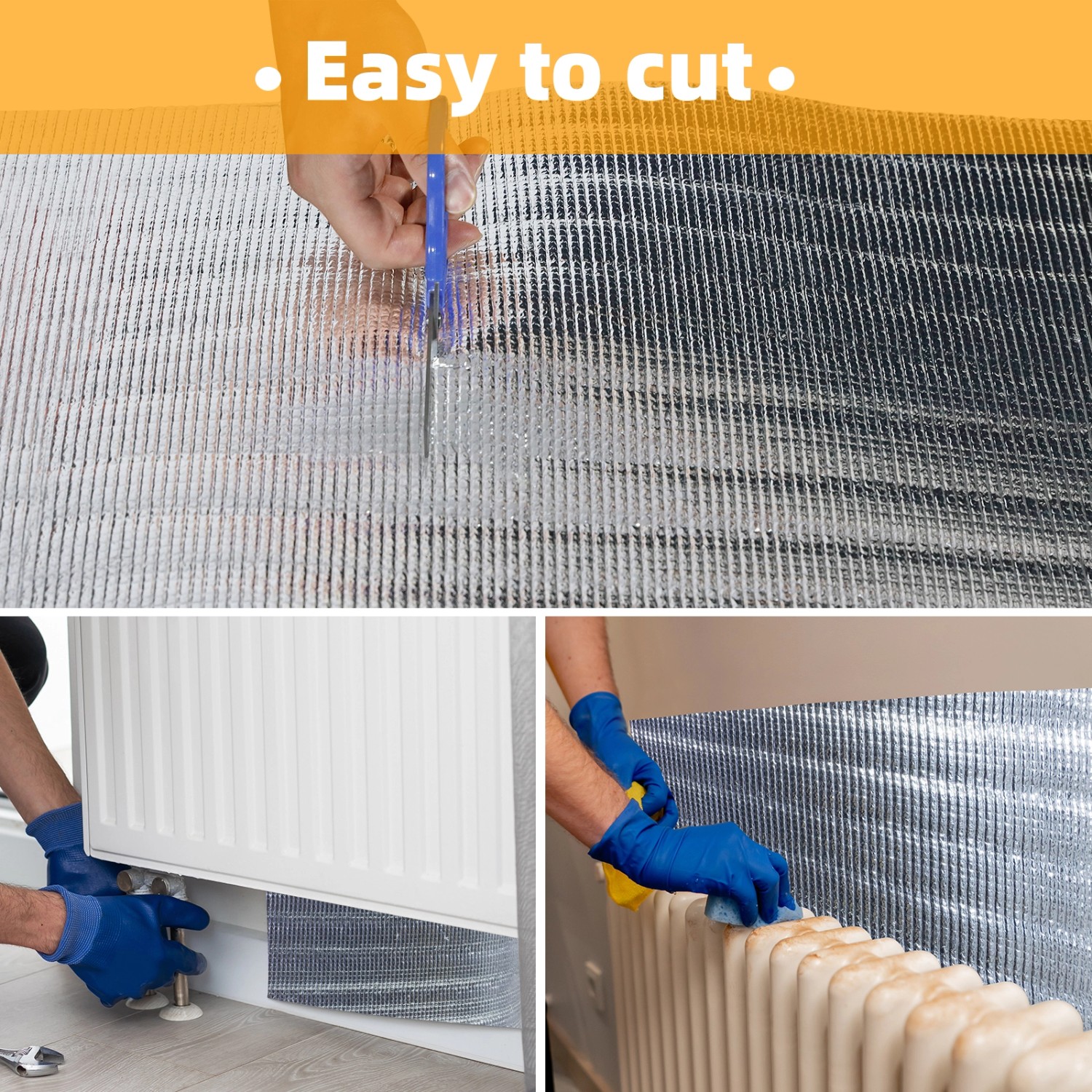 CCLIFE Isolierfolie, Thermofolie zur Dämmung von Heizkörpern, Rohren und Dächern. Einfach zuschneidbar.