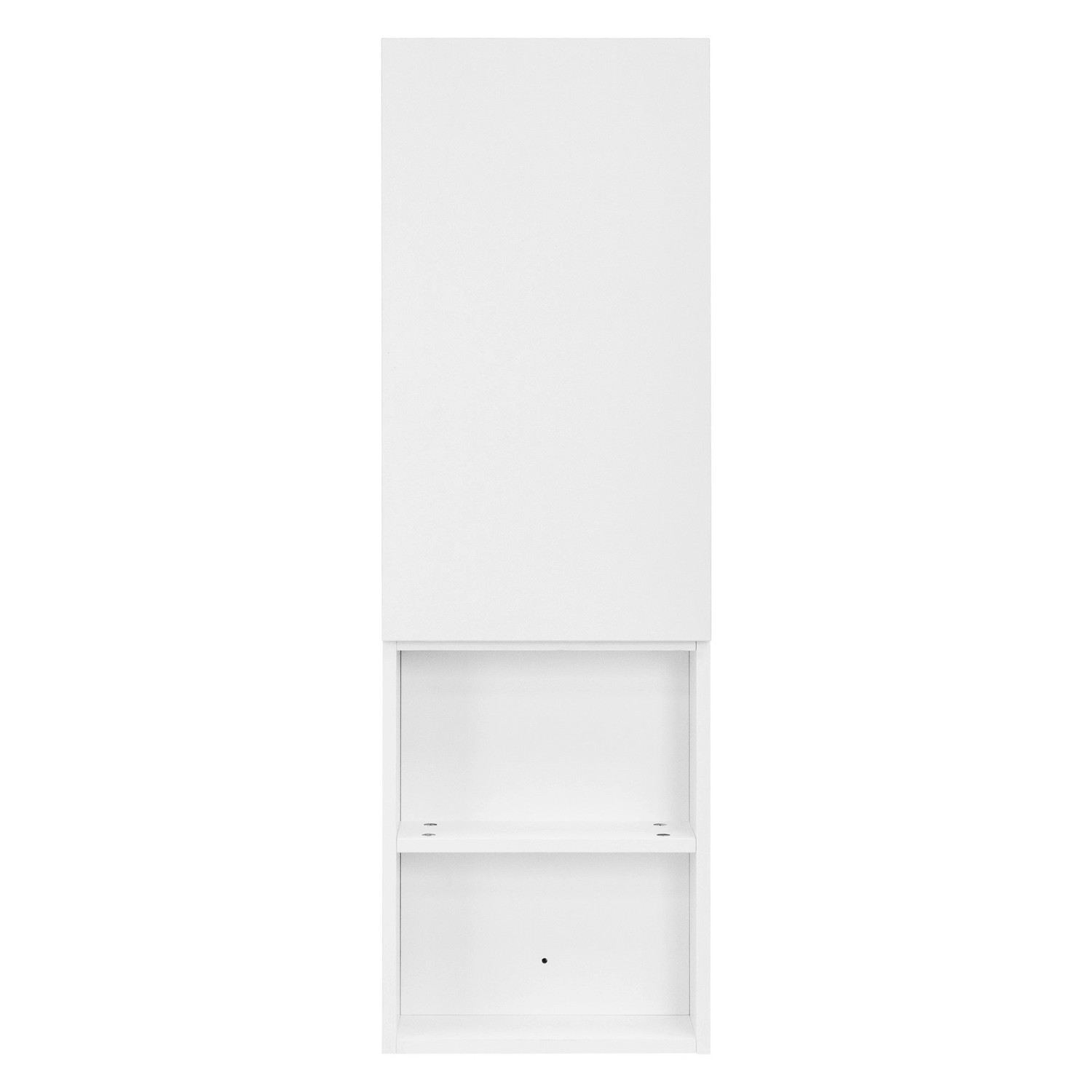 ML-Design Hochschrank Weiß 35x110x14,5 cm Hängend mit Tür und Offenen Fäche günstig online kaufen