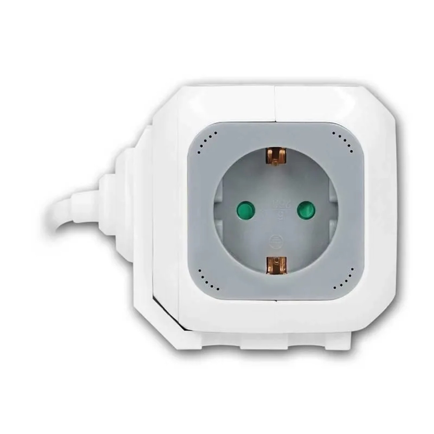 world-trading-net SteckdosenWürfel 4-fach + 2x USB-A 14m Kabel_2