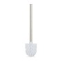 Relaxdays Toilettenbürste 2er Set Kunststoff Edelstahl Weiß Silber Abnehmbar 35 cm x 8 cm 70 g