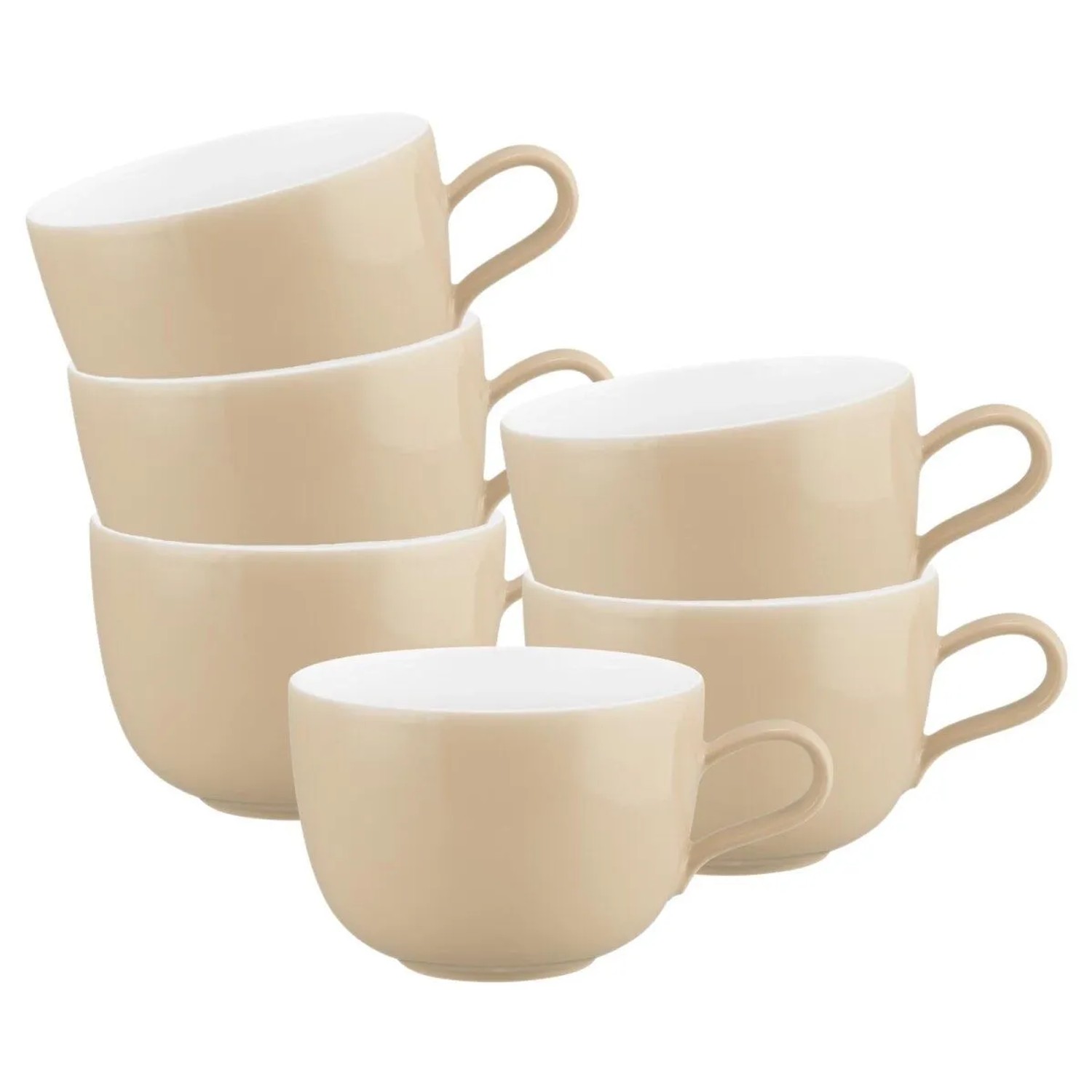 Seltmann Weiden Liberty Pure Colors Milchkaffeetasse 380 ml 6er Set Dusty Beige