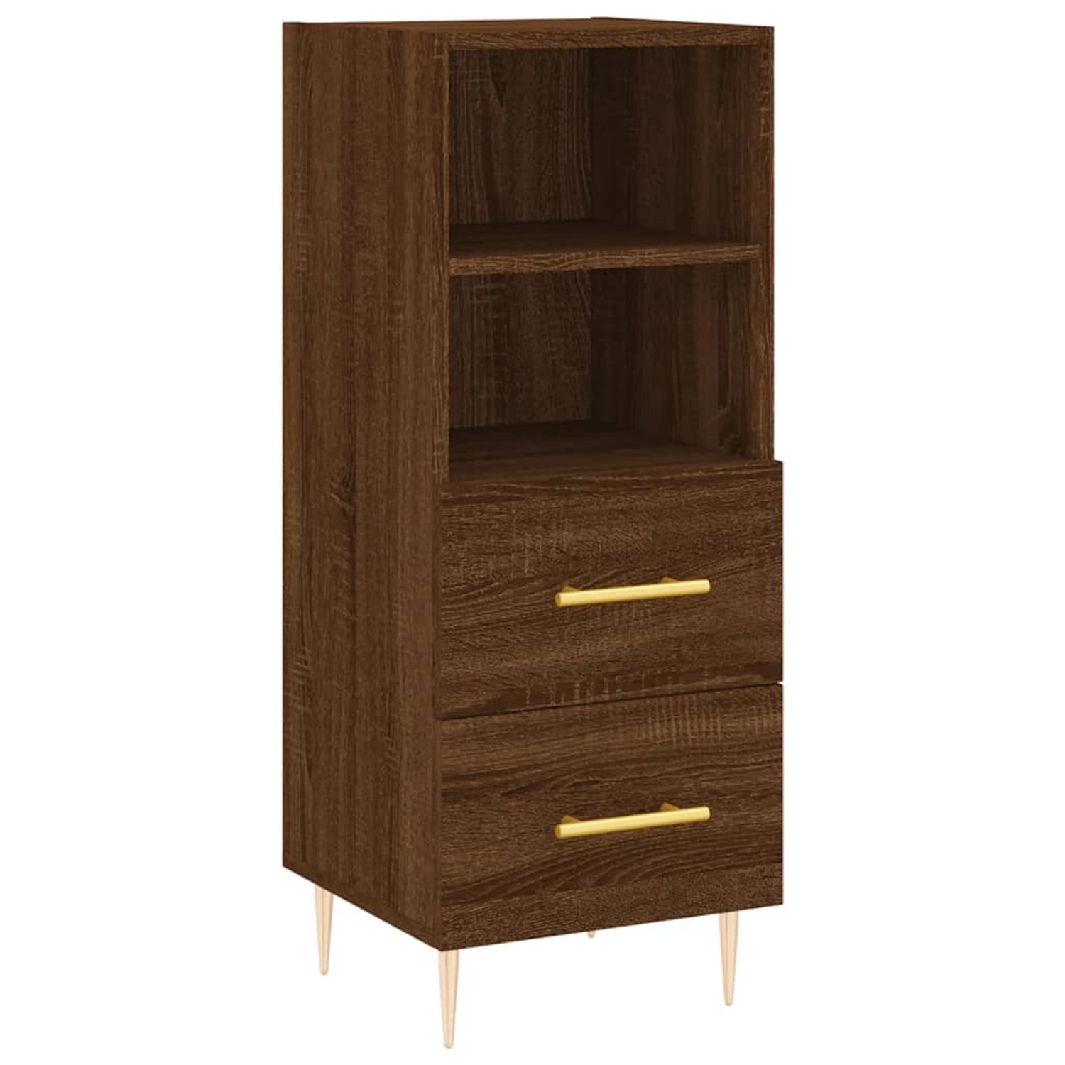 vidaXL Sideboard Braun Eichen-Optik 34,5x34x90 cm Holzwerkstoff 828659 günstig online kaufen