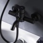 AM.PM Spike Wannenarmatur Aufputz in Schwarz, mit Brauseanschluss für Badewanne.