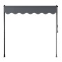 Graue Juskys Klemmmarkise Kapstadt 200x120 cm für Balkon und Terrasse.