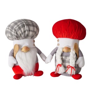 Boltze Deko-Figuren Cooky, 2 Wichtel als Köche mit Kochlöffel, mehrfarbig.