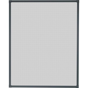 Anthrazitfarbener Insektenschutzrahmen aus Aluminium für Fenster, 120x150 cm.