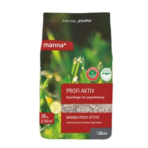Sack Manna Rasendünger Profi Aktiv mit Langzeitwirkung, 20 kg. Rasendünger für einen vitalen Rasen.