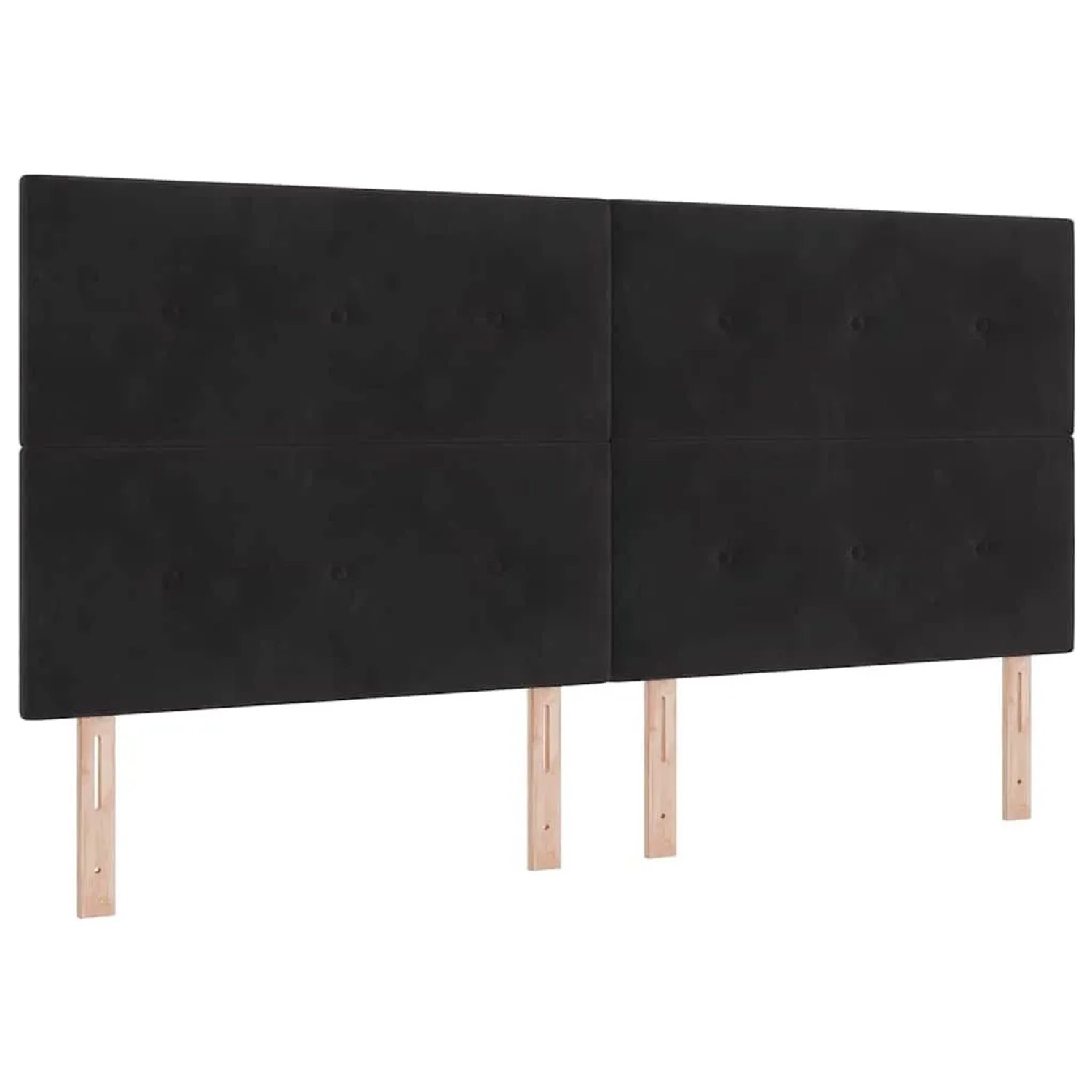 vidaXL Kopfteil Schwarz 200 cm Samt 3337869