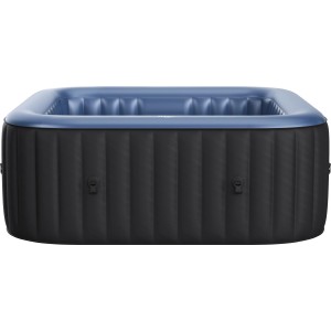 Mobiler, anthrazitfarbener Whirlpool Tekapo für 4 Personen, 158x158x68 cm.