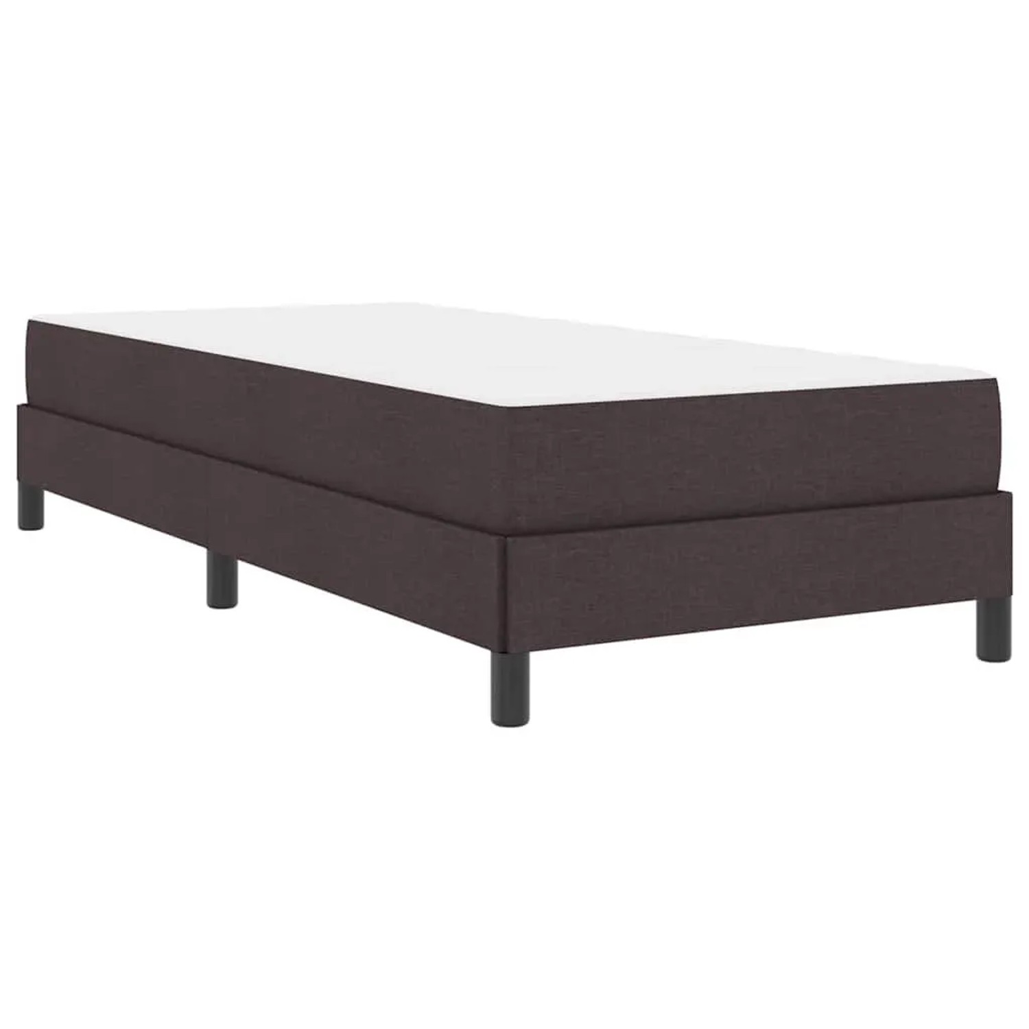 vidaXL Boxspringbett mit Matratze Dunkelbraun 100 x 200 cm Stoff 3398468 günstig online kaufen