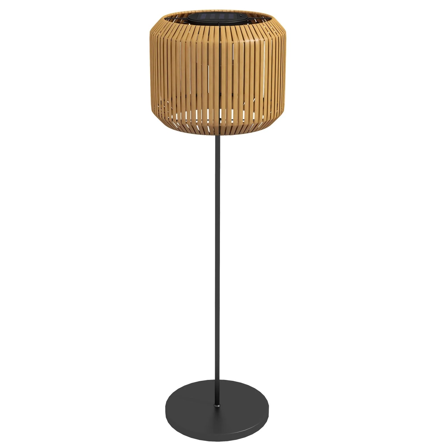 Furnicato Rattan Solar Außenleuchte Led  Ø34x130cm  Schwarz Gelb