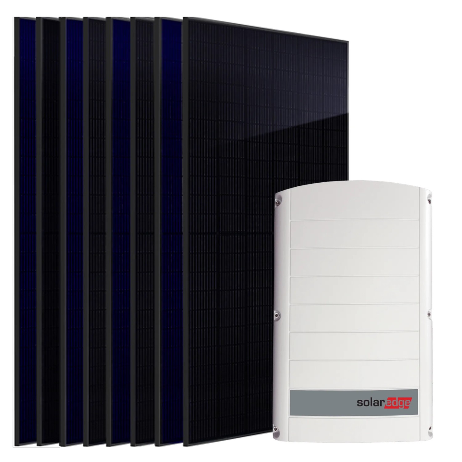 SUNNIVA 4 kW Solaranlage 8x 500 W Fullblack Bifacial Module SolarEdge SE4K 3-phasiger String-Wechselrichter