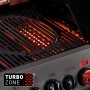 Enders Gasgrill Hyde 3 mit Turbo Zone in Aktion: Glut unter dem Gussrost für scharfes Anbraten.