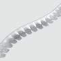 Gebogene, graue Scherf Rasenkante Alu-Light, 121 cm lang, für eine saubere Gartengestaltung.
