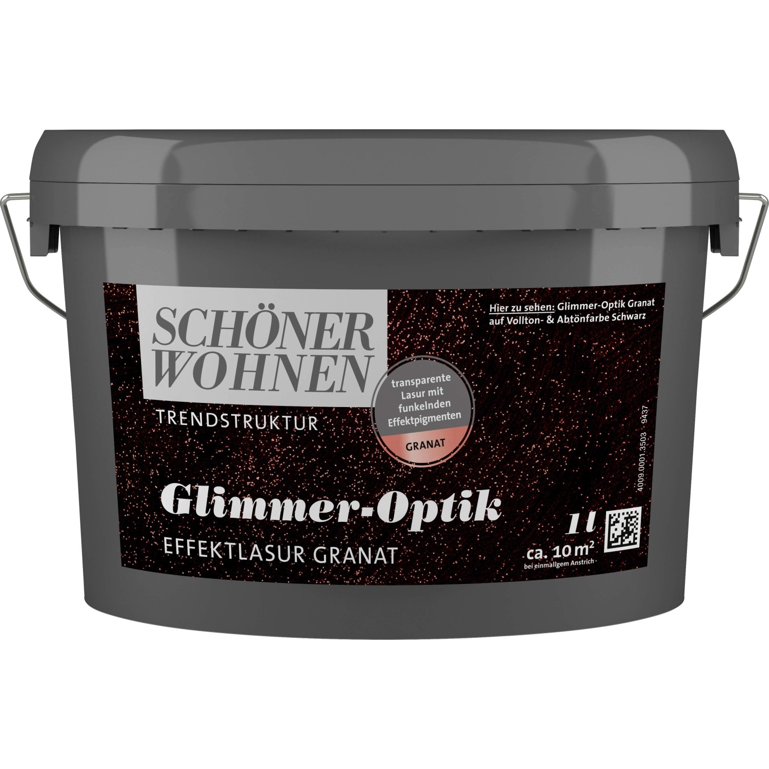 Schöner Wohnen Glimmer-Optik Effektlack Granat 1 l