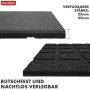 Floordirekt Fallschutzmatte Elastikmatte Fallschutzplatte mit Drainage 50 x 50 x 4 cm Grau_5