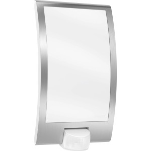 Steinel Außenwandleuchte L22 S mit Bewegungsmelder aus Edelstahl.