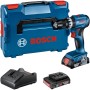 Bosch Professional GSB 18V-45 Akku-Schlagbohrschrauber Set mit Akkus, Ladegerät und L-Boxx.
