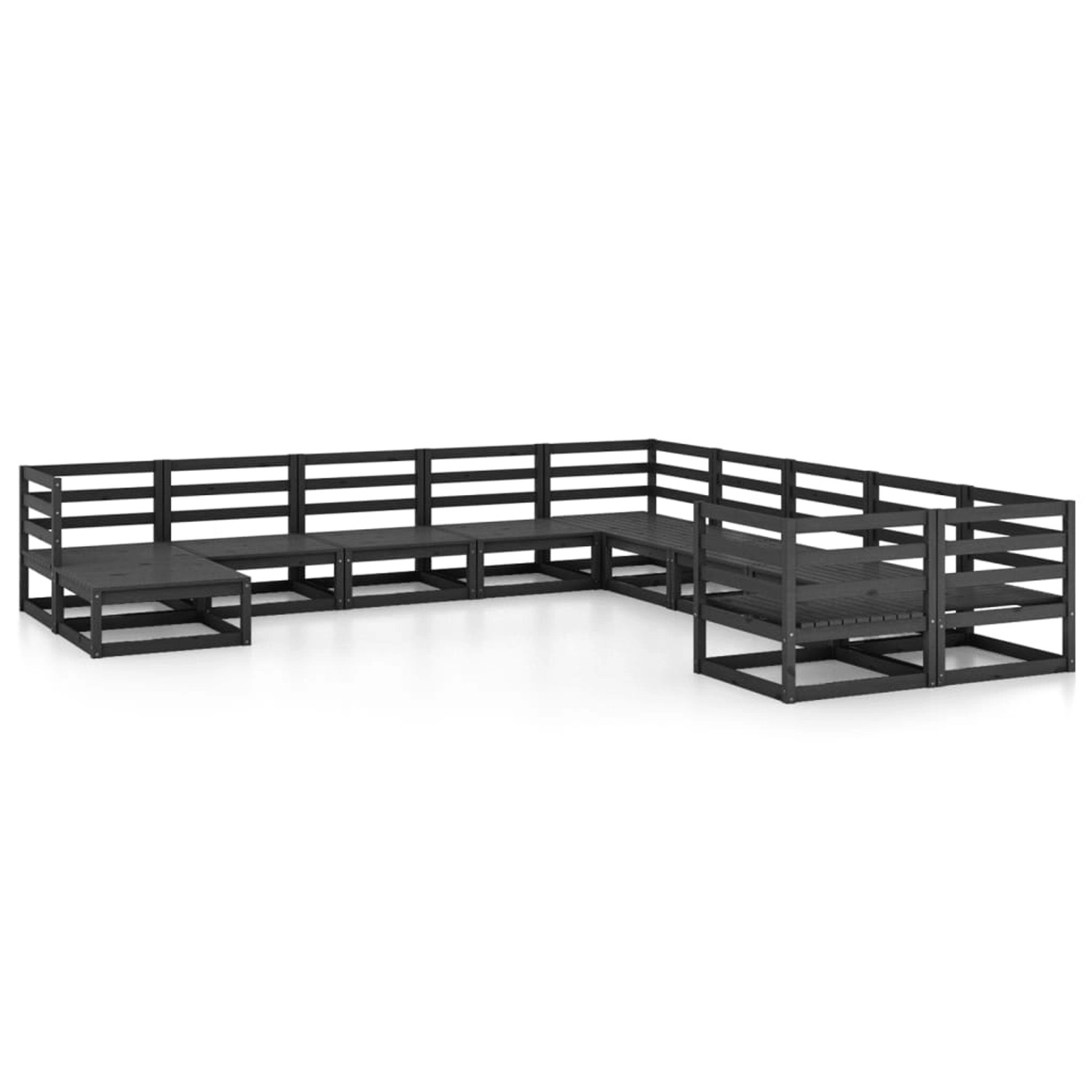 vidaXL 11-tlg Garten-Lounge-Set Massivholz Kiefer Modell 22 günstig online kaufen