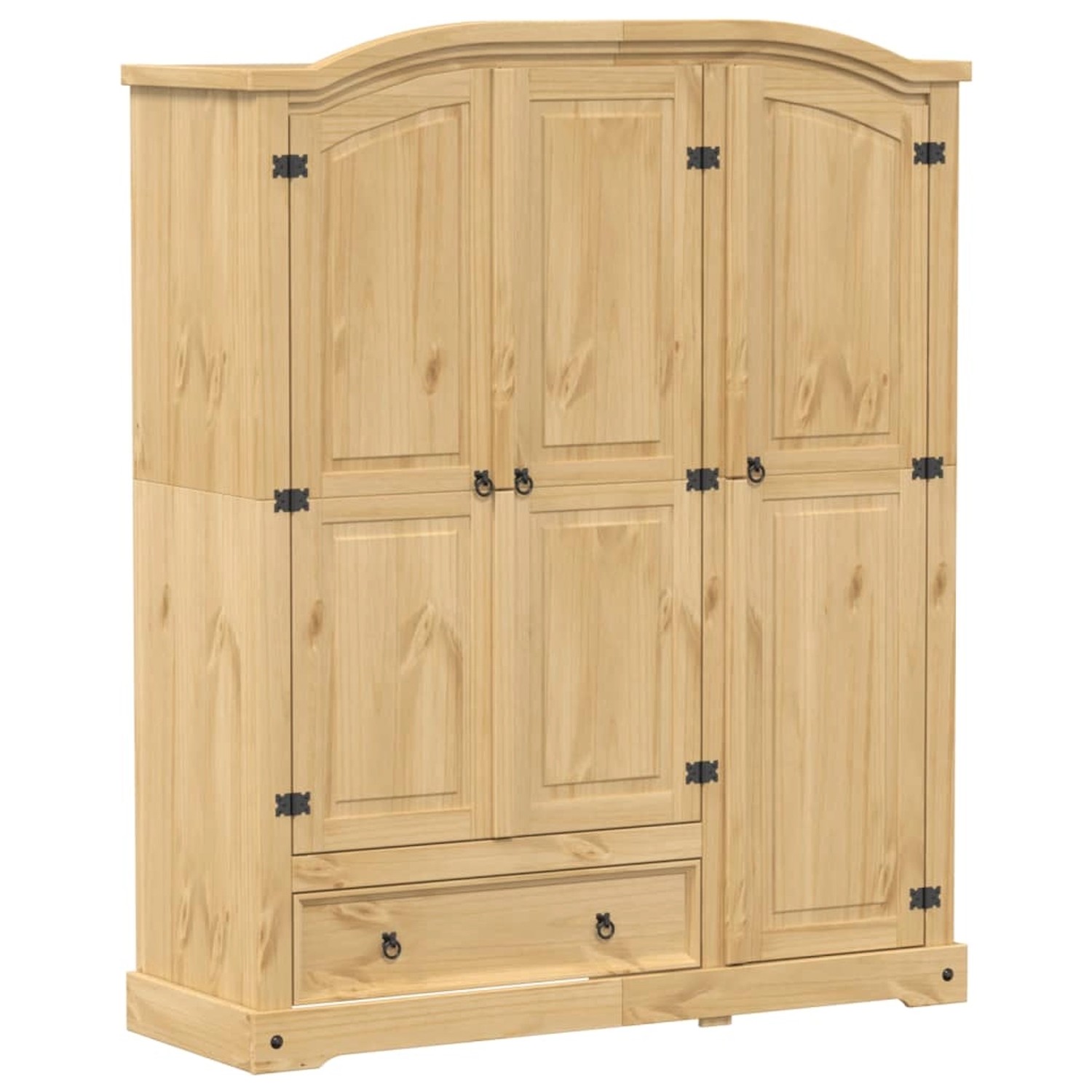 vidaXL Kleiderschrank Kleiderschrank Corona 151,5x52x186 cm Massivholz Kief günstig online kaufen