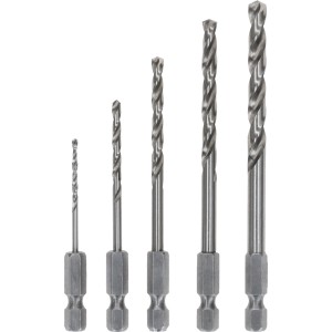 5-teiliges Bosch Metallbohrer Set HSS-G DIN 338 (2-6 mm) in verschiedenen Größen.