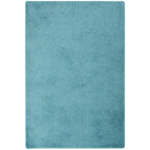 Snapstyle Hochflor Teppich Cottage Petrol, 100x100cm. Langflor Teppich in Petrol.