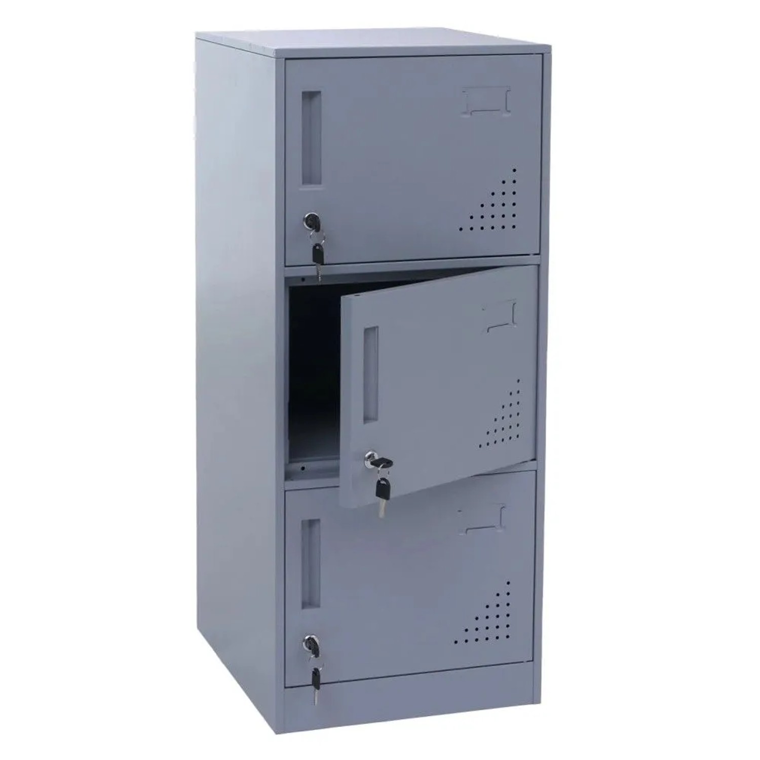 MCW Spind P63 Grau 3 Türen