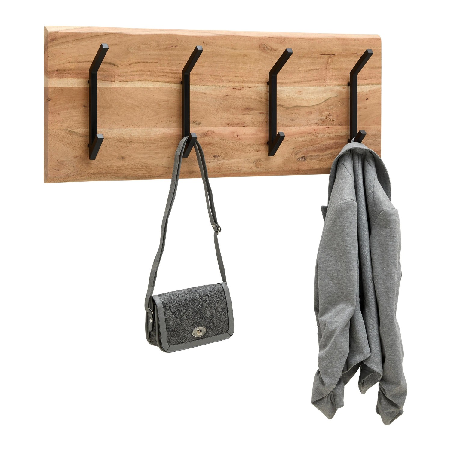 Mömax Wandgarderobe Rivera 4 Schwarz/Akaziefarben