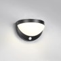 Moderne, schwarze Reality LED Solar-Wandleuchte Cobre mit Bewegungsmelder für den Außenbereich.