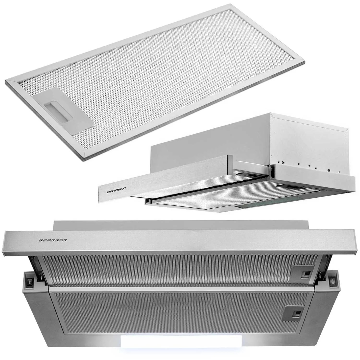 Berdsen Teleskop Dunstabzugshaube Be 60 Lw 60 Cm Inox