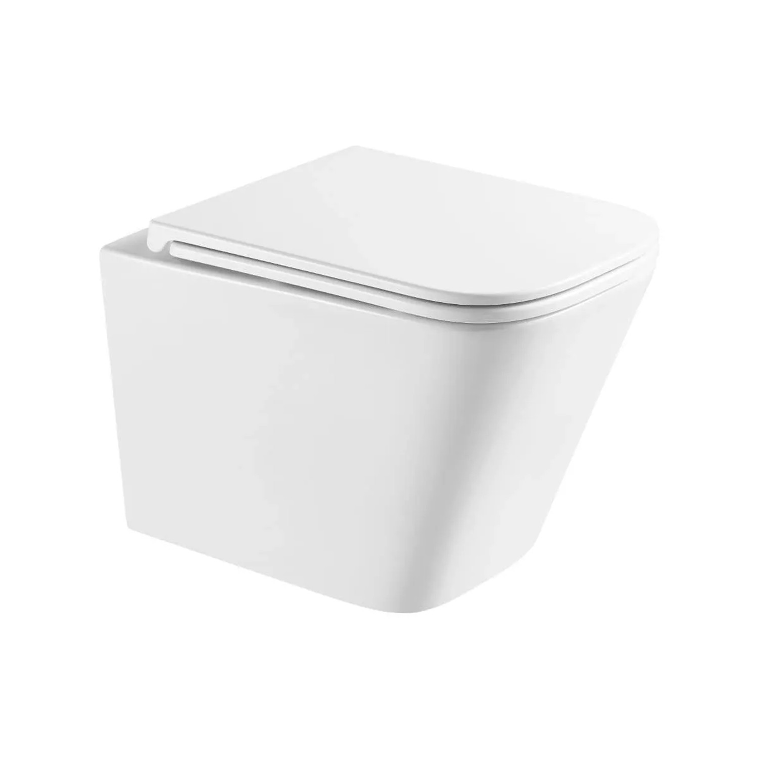 Swiss Aqua Technologies Wand-WC Toilette Spülrandlos mit Tornado Spülung und SoftClose WC-Sitz Weiß