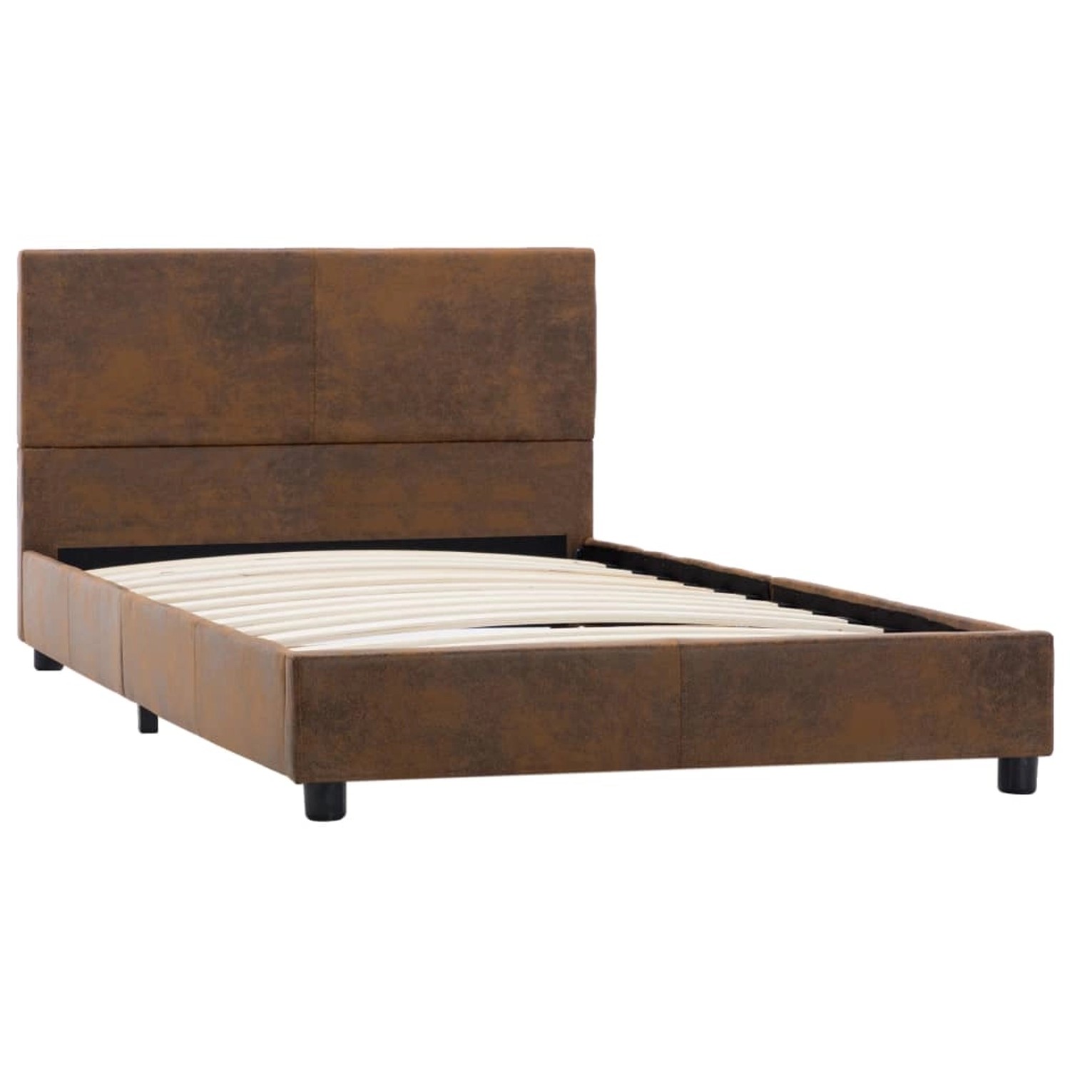 vidaXL Bettgestell Braun Wildleder-Optik 90x200 cm Modell 1618549 günstig online kaufen