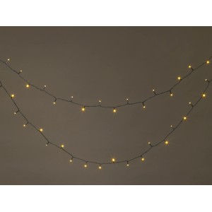 LED-Lichterkette mit warmweißen Lichtern, 5,92 m lang, für stimmungsvolle Beleuchtung.