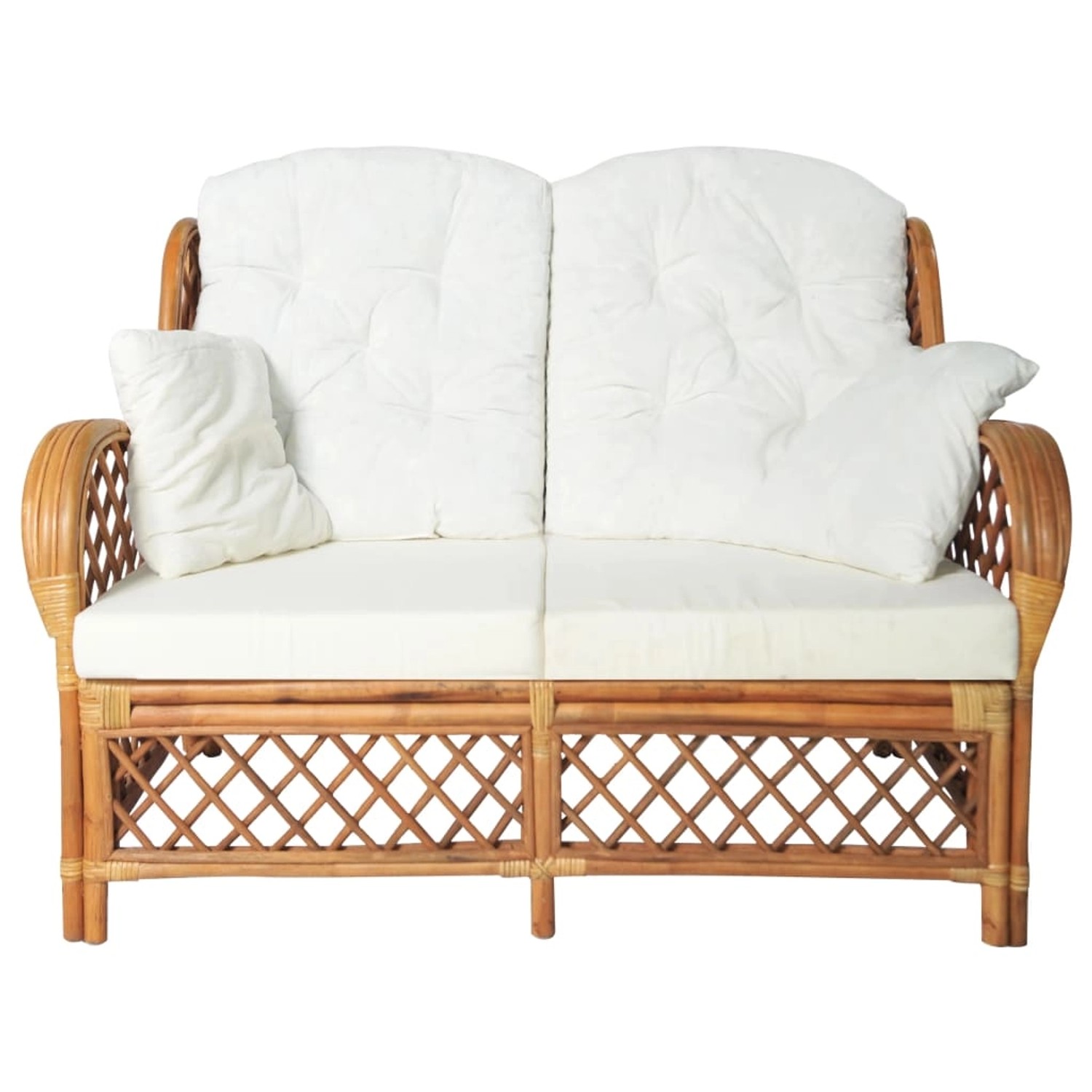 Thumbnail - vidaXL 2-Sitzer-Sofa Hellbraun Rattan
