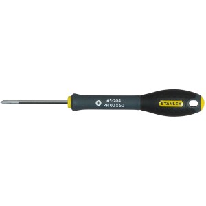 Stanley Fatmax Schraubendreher Standard PH00 x 50 mm mit grau-gelbem Griff.