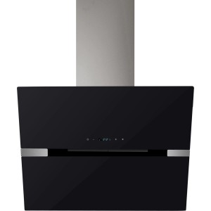 PKM Dunstabzugshaube 9080 BZ+ in Schwarz: Kopffreihaube aus Edelstahl mit Glas, 90 cm breit.