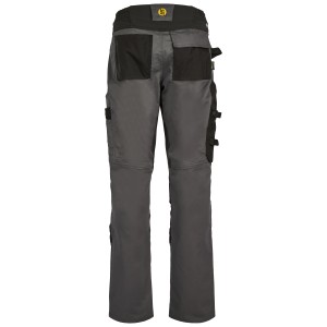 Hans Schäfer Smarthose Artemis Gr. 48, grau-schwarze Arbeitshose mit Taschen und Cordura-Verstärkung.