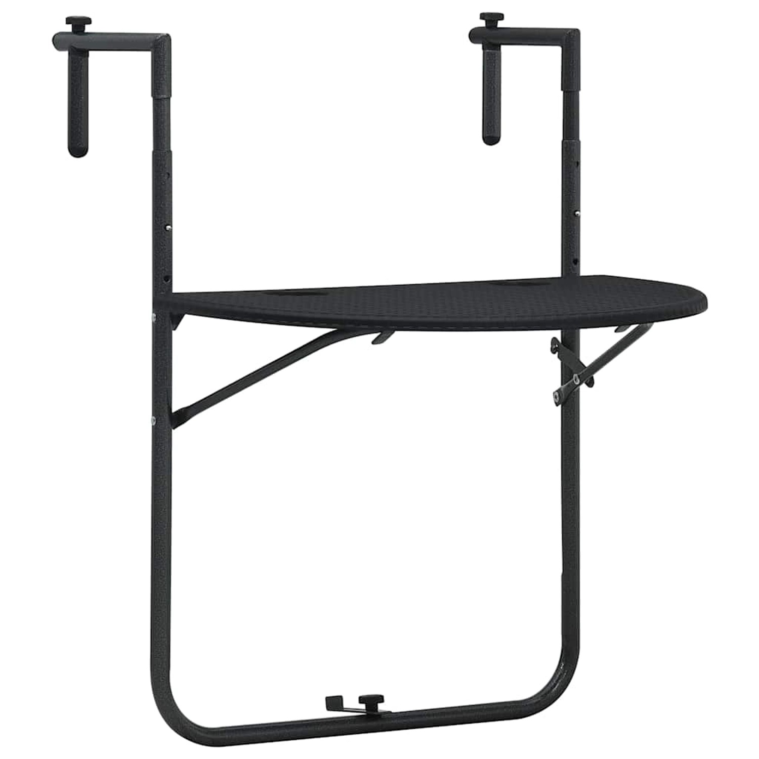 vidaXL Balkon-Hängetisch Schwarz 60x64x83,5 cm Kunststoff Rattan-Optik 4789 günstig online kaufen