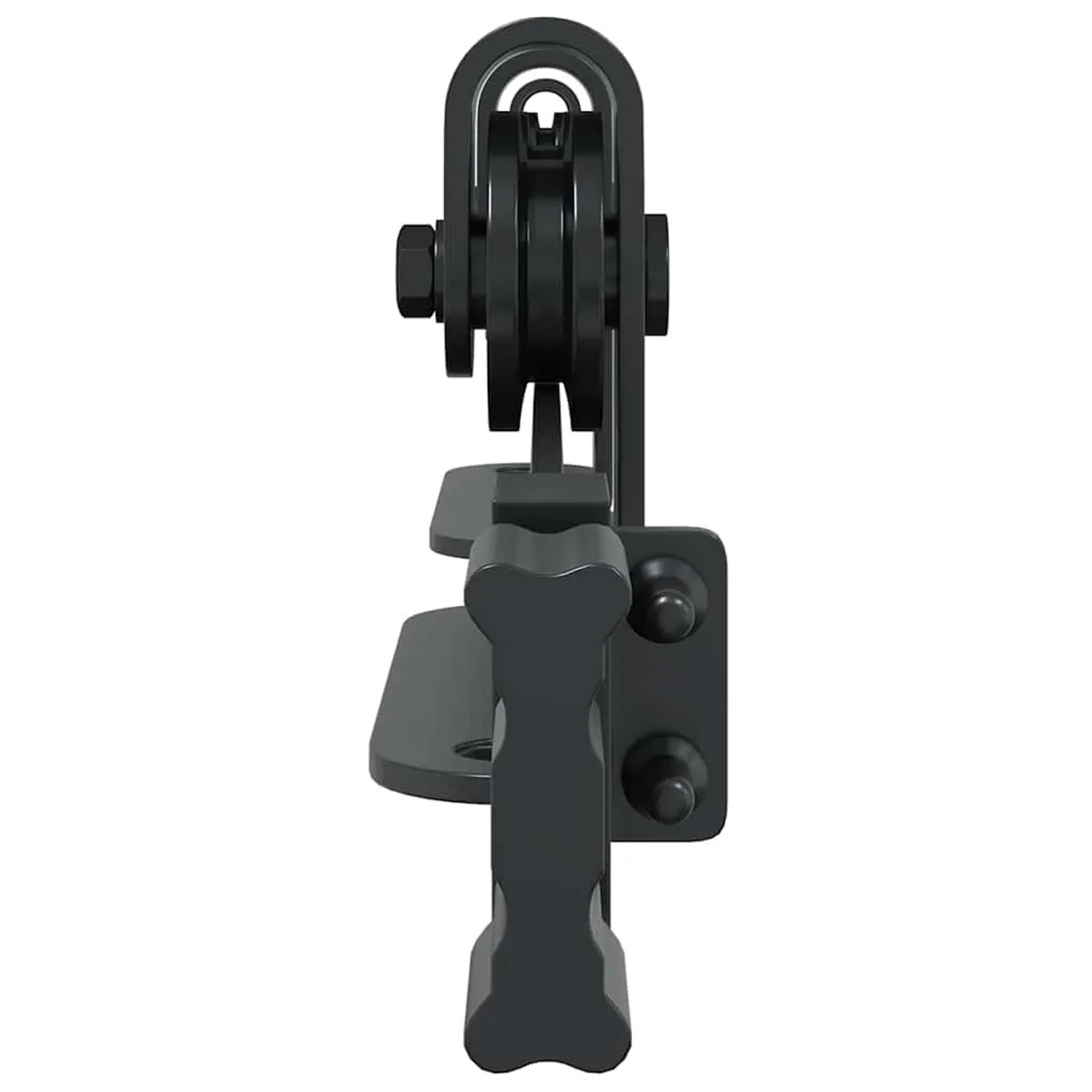 vidaXL Schiebetürbeschlag Set, 183 cm, Karbonstahl, Detailansicht