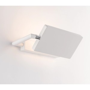 Weiße LED-Wandleuchte Book von Luce Design, 1-flammig, schwenkbar, für optimale Ausleuchtung.