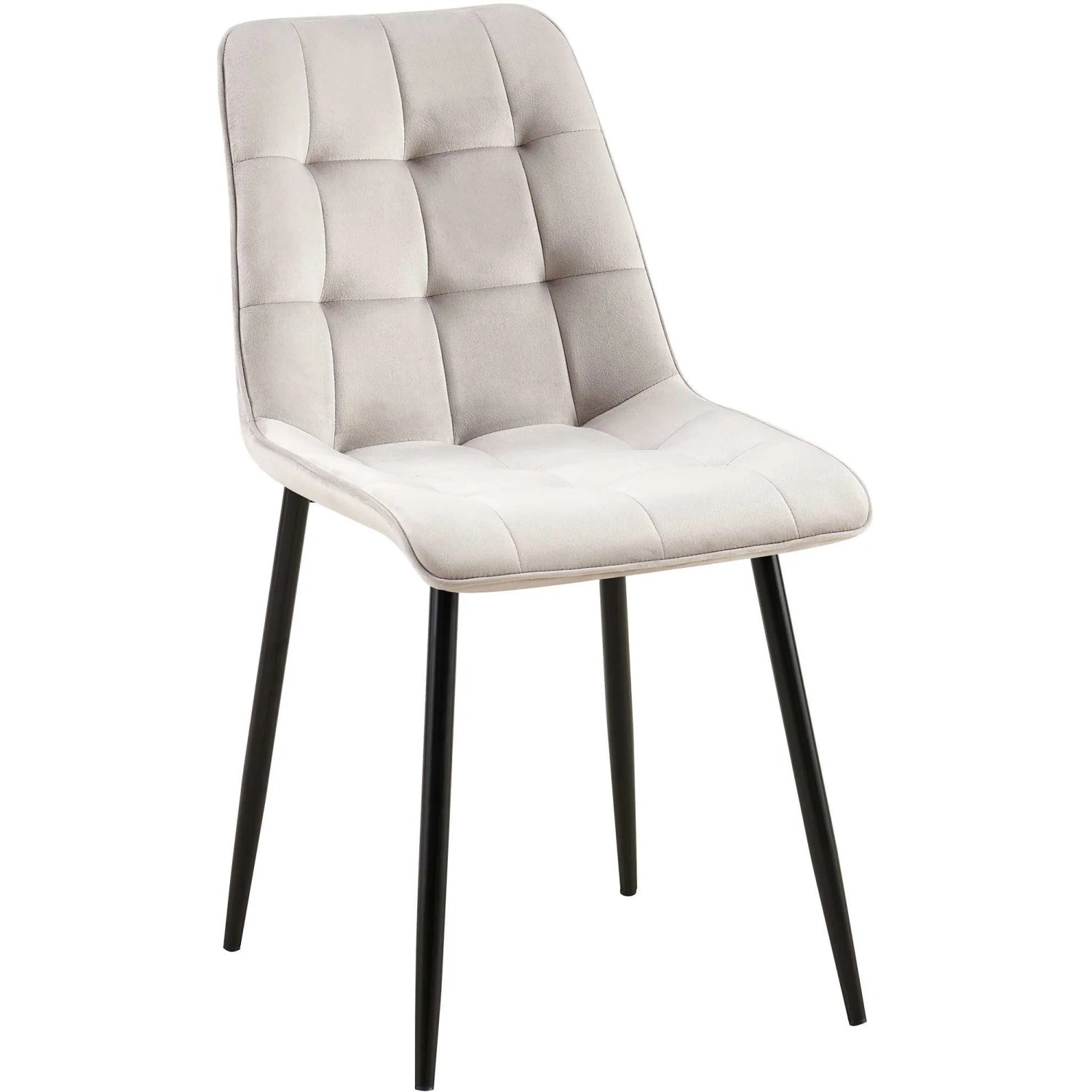 DELUKE Esszimmerstuhl DARID Samt Grau 47x61x89cm Essstühle Esszimmerstühle Küchenstühle Wohnzimmerstühle