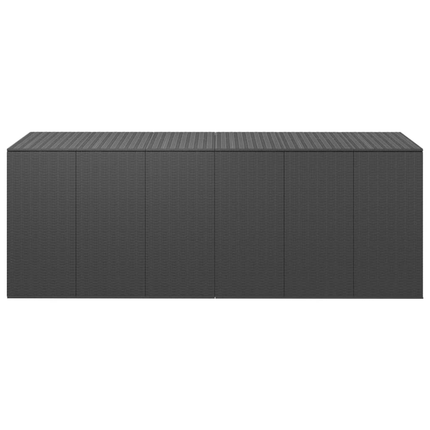 Vidaxl Garten-kissenbox Pe Rattan 291x100,5x104 Cm Schwarz günstig online kaufen